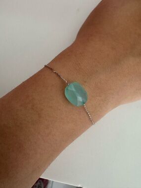 Morganne Bello white gold cushion gemstone bracelet